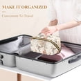 thumbnail image 3 of FORMRS Makeup Bag Travel Cosmetic Organizer for Women Fold Flat Zipper Pouch with Handle, Lace and Floral, 3 of 8