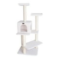 thumbnail image 3 of Armarkat Real Wood Cat Tree & Condo Scratching Post Tower, Ivory, 57" Ivory, 3 of 6