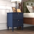 thumbnail image 3 of HLR 20" Mid Century Nightstands Set of 2 with Drawers, Wood Bedside Table End Table for Bedroom, Blue, 3 of 9