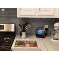 thumbnail image 2 of Pomeranian Christmas Cookies Glass Cutting Board 12 in x 15 in, 2 of 5