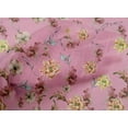 thumbnail image 4 of oneOone Cotton Cambric Light Pink Fabric Flower & Leaves Watercolor Sewing Material Print Fabric By The Yard 56 Inch Wide, 4 of 4