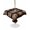 Brown, variant on Outdoor Tablecloth with Umbrella Hole for Patio/Picnic/Party/Camping, Brown Giraffe Waterproof Table Cloth Square Cover Washable, Wildlife Animals Farmhouse Wood Plank (54"x 54")