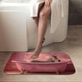 thumbnail image 6 of 1pc A zebra in a pink bathtub Absorbent Non-Slip Bathroom Thickened Flannel Rug Decor,Soft,Quick Drying,Suitable For Indoor/outdoor Use,Bathrooms,Bedrooms,Kitchens,Terrace,Laundry Rooms,16"x24", 6 of 9