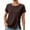 Coffee, variant on Women Crew Neck Short Sleeve T Shirts Casual Side Split Tees Soft Loose Fit Irregular Hem Basic Summer Tops White L