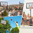 thumbnail image 6 of 4.4-10ft Portable Basketball Hoop 44" Height Adjustable Basketball Goal System with PC Backboard Material Outdoor,Gray, 6 of 12