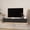 Black MDF, variant on LHKJ Floating TV Stand, LED Lights, Power Outlet, Wood
