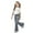 C53/Grey, variant on XIYON Cute Clothes For Girls Stylish Girls Casual Outfit With Bow Printed And Flared Pants For Toddler And Kids Fashion 9-10 Years