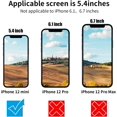 thumbnail image 4 of HD Tempered Glass Film, Anti-peeping Protective Film，Suitable for iPhone 11 Pro Max/iPhone XS Max 6.5-inch Privacy Screen Protector, With IBAOLE Lens Protectoriphone 12 Mini, 4 of 6