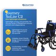 thumbnail image 2 of Journey Fauteuil Roulant Ultra Léger SoLite C2, Chaise Manuelle Pliable, Bleu, 2 of 6