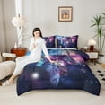 thumbnail image 4 of Castle Fairy 3-Piece Queen Size Comforter Set, Dreamcatcher Boho Print, 4 of 8
