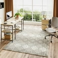 thumbnail image 2 of Bestier Rectangle Geometric Machine Braided Polypropylene Area Rug in Beige, 2" x 3", 2 of 8