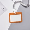 thumbnail image 6 of Kdxio Orange Glitter Card Badge Holder Work Badge Sleeve for Office, School, Factory, ID Credit Cards, Driver Licenses and Passes, 6 of 7