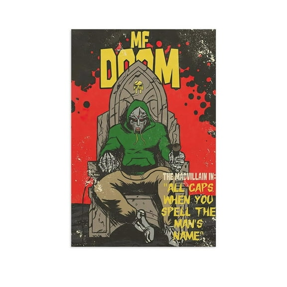 MF Doom Canvas Poster Wall Art Decor Print Posters For Living Room Bedroom Decoration Unframed 12x18inch(30x45cm)