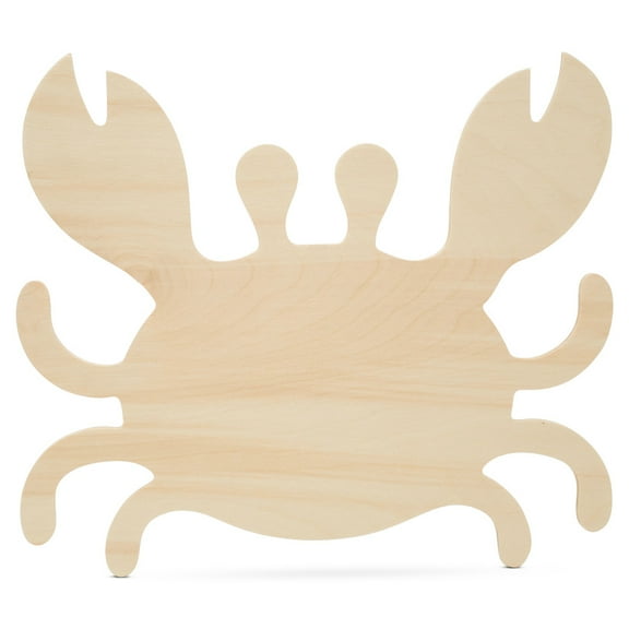 Unfinished Wooden Crab Cutout, 12 inch, 2 Pcs Wooden Shapes for Crafts and Summer, Beach & Summer Decor, Crafting, by Woodpeckers
