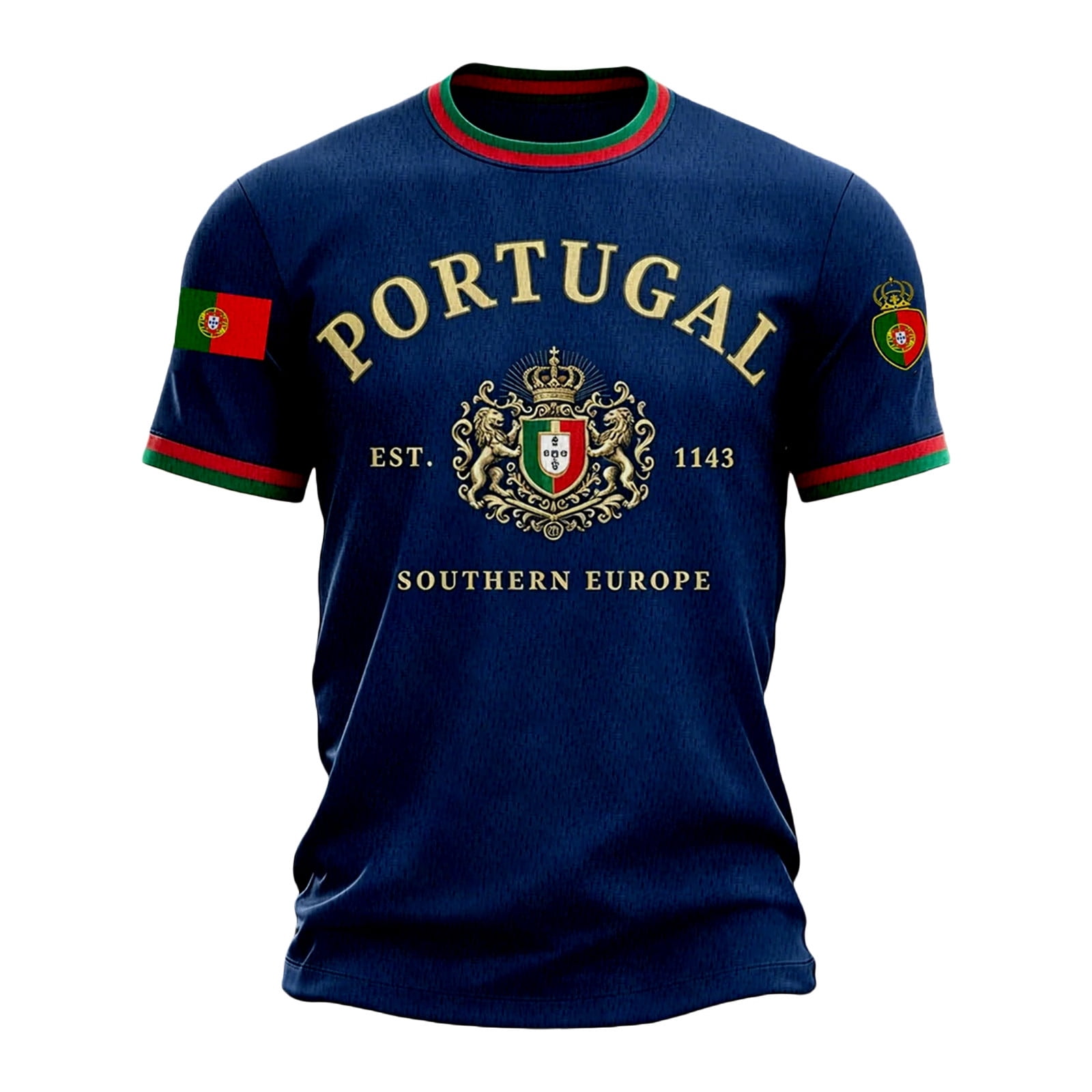 Mens Tshirt Jersey Portugal Crewneck Short Sleeve T Shirt Football Team Print Casual Tee Loose Fit T Shirts XL