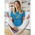 thumbnail image 2 of Image Conscious Giraffe Riding A Shark T-Shirt Women -Jay Fleck Designs, Female Large, 2 of 4