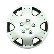 Topline Products C8044-15S Silver 15" ABS Wheel Cover | Universal Hubcap | High Impact Strength | Heat-Resistant | Pack of 4