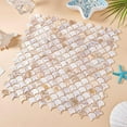 thumbnail image 3 of 2 Pcs Self Adhesive Wall Tiles 12.4x12.2 Inch Mother of Pearl Fishscale Tiles Peel and Stick Backsplash Shell Tiles for Kitchen Wall Bathroom Bedroom Decor for DIY, 3 of 7