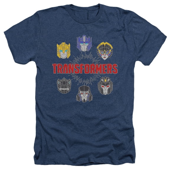 Transformers Robo Halo Adult Heather T-Shirt Navy