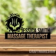 thumbnail image 4 of Craftnamesign Custom Wooden Massage Therapist Desk Name Plate, Therapist Spa Metal Nameplate, 4 of 5