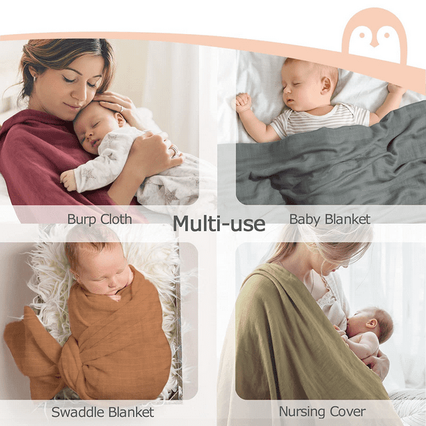 Momcozy Muslin Swaddle Blankets, Toddler Soft Receiving Blanket for Boys &  Girls, 4 Pack 47 x 47 inch