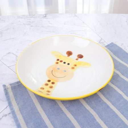 

Cartoon Kids Ceramic Tableware Giraffe Pattern Food Plate Porcelain Feeding Meal Dish for Children Baby