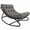 Gray, variant on Indoor Outdoor Rocking Chair, Oversized Papasan Rocking Chair with Thick Cushion & Metal Frame, 450 LBs Support, Comfy Rocking Egg Chair for Bedroom, Living Room, Porch, Garden, Patio, Gray