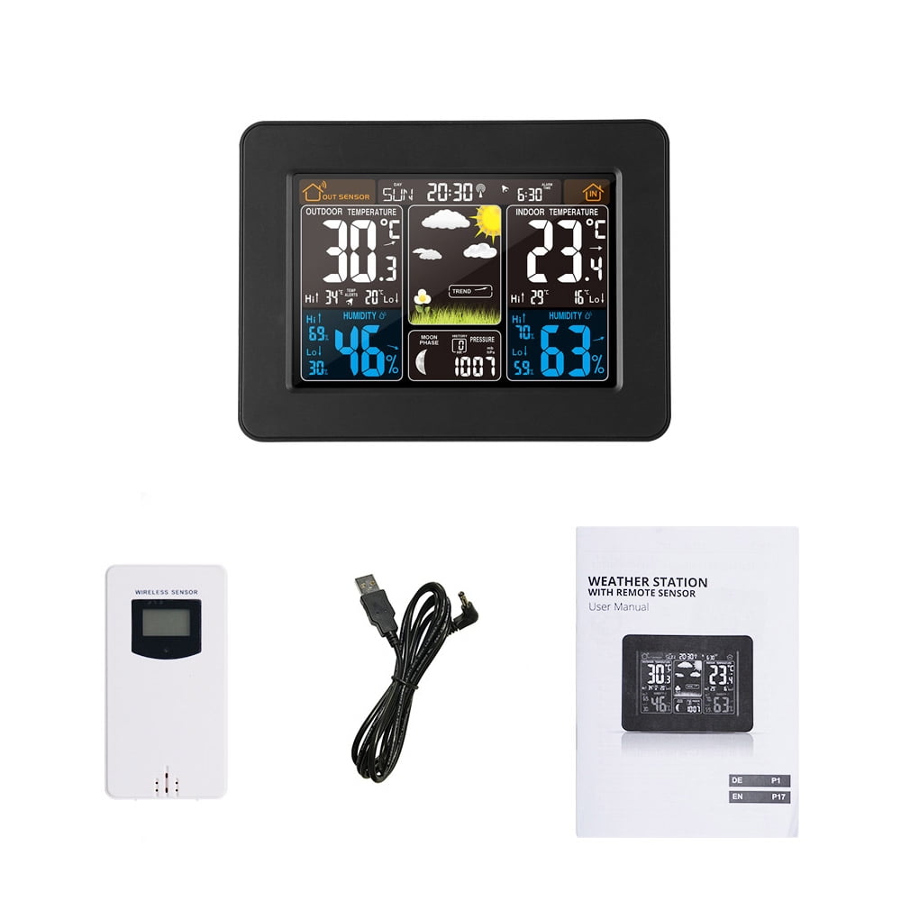 Thermometer Hygrometer,Barometer Thermometer Table Thermometer Table Clocks Color Weather Station Table Clocks Weather Temperature Barometer Thermometer Weather With Qinquan Xibany