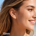thumbnail image 4 of Just Being Cute 925 Sterling Silver Huggie Earrings for Women Gold Plated Small Hoops Hypoallergenic Cartilage Earrings for Sensitive Ears Christmas Birthday Jewelry Gifts for Mom/Wife, 10mm, 4 of 11