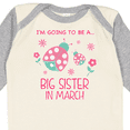thumbnail image 4 of Inktastic I'm Going to Be a Big Sister in March Girls Long Sleeve Baby Bodysuit, 4 of 5