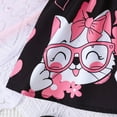 thumbnail image 6 of KONDYS Dresses for Girls Cute Cat Print With Bow Butterfly Fly Sleeve Casual Summer Beach Sundress for 2-3Y, 6 of 6