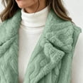 thumbnail image 6 of Aboser Fuzzy Sherpa Vest for Women Soft Plush Fleece Jacket Trendy Shawl Collar Vests Casual Open Front Tunic Jackets Sleeveless Outerwear Coats, 6 of 9
