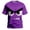 Purple, variant on Mens Short Sleeve Casual Shirts Playful Grinning Face Printed Graphic Tee Funny Tops Loose Crew Neck Shirt