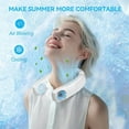 thumbnail image 6 of Neck Air Conditioner Portable Neck Fan Rechargeable Bladeless Neck Fans That Blow Cold Air Personal Cooler White, 6 of 6