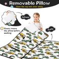 thumbnail image 3 of Tractor and Leaves White Pattern Teens Toddler Nap Mat with Pillow, Sleeping Mat Bag for Preschool Daycare 59"x22", 3 of 6