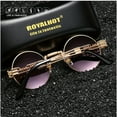 thumbnail image 3 of RoyalHot Unisex Round Metal Polarized Fashion Sunglasses Eyewear UV400, 3 of 5