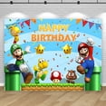 thumbnail image 3 of Fondo de Super Mario Bros para decoración de fiesta de cumpleaños de niño, fondo para fotografía, pared para evento, pancarta para baby shower, póster, estudio fotográfico, 3 of 5