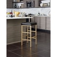 thumbnail image 3 of OSP Home Furnishings Backless Stool with Gold Frame, 30-Inch, Black, 3 of 5
