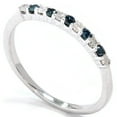 thumbnail image 5 of Pompeii 1/4ct Blue & White Diamond Anniversary Ring 14K White Gold (G/H,I2), 5 of 5