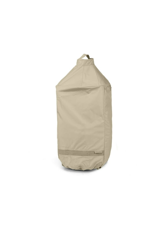 Covermates Kamado Full Grill Cover – Weather Resistant Polyester, Elastic Hem, Securing Buckle Strap, Grill and Heating-Khaki