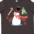 thumbnail image 4 of Inktastic Top Hat Snowman with Christmas Tree and Candy Cane Boys or Girls Toddler T-Shirt, 4 of 5