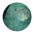 thumbnail image 4 of Orinice Bird Moon Forest Round Table Cover Stain Resistant Washable Indoor Outdoor Tablecloth Kitchen Dining Wedding Parties Outdoor Fitted 100% Polyester Fiber 42-46, 4 of 8
