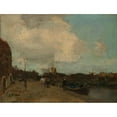 thumbnail image 3 of Jacob Maris 14x12 Black Modern Framed Museum Art Print Titled - Canal Side, 3 of 5