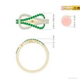 thumbnail image 3 of ANGARA Natural Encrusted Emerald and Diamond Infinity Knot Ring in 14K Yellow Gold for Women (Size-1.3mm) | May Birthstone, Birthday, Anniversary, Jewelry Gift for Women | Natural Emerald Ring, 3 of 8