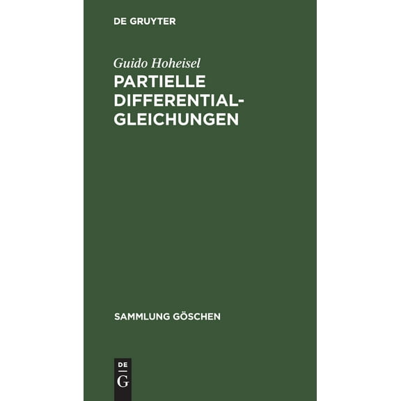 Sammlung GÃ¶schen Partielle Differentialgleichungen, Book 1003, (Hardcover)