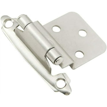 25 Pairs (50pcs) Self Closing Flush 3/8" Inset Cabinet Hinges - Satin Nickel