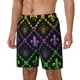 thumbnail image 1 of Fotbe Mardi Gra Geometric Traje de Baño para Hombre – Shorts de Natación de Secado Rápido con Forro y Bolsillos-Large, 1 of 6