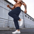 thumbnail image 4 of Dresfit Men's Linen Pants Baggy Drawsring Sweatpants Elastic Waist Lightweight Golf Joggers Relax Fit Straight Leg Big and Tall Yoga Jogger Pants with Pockets XL, 4 of 6