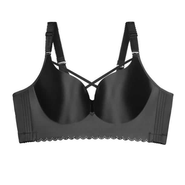 Plus Size Bras for Women Wireless Full Coverage Figure Minimizer Wirefree Bra Black D 42 Unique Bargains Sujetadores Básicos