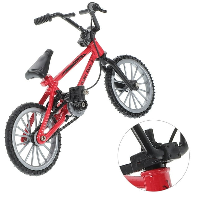 HIAKDOFT Design Réaliste Mini Moto Tout-Terrain Jouet Bicyclette Miniature Rouge Alliage Objet de Collection 1 Pcs